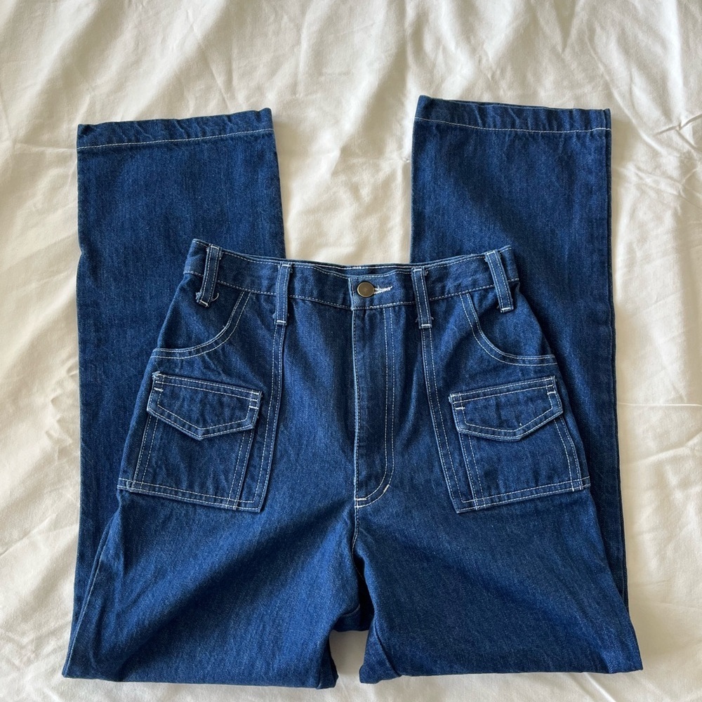 Lykke Wullf Scout Women's Blue High Rise Pockets Straight Denim Jeans Size 2